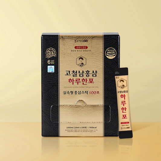 Gocheolnam Whole Root Red Ginseng Stick, 100 Pouches