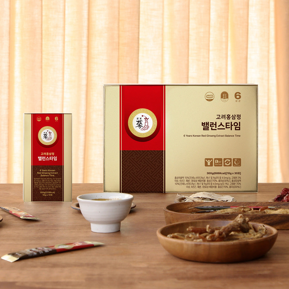 Pungnyeon Bogam 6-Year Korean Red Ginseng Stick Gift Set, 10g x 30