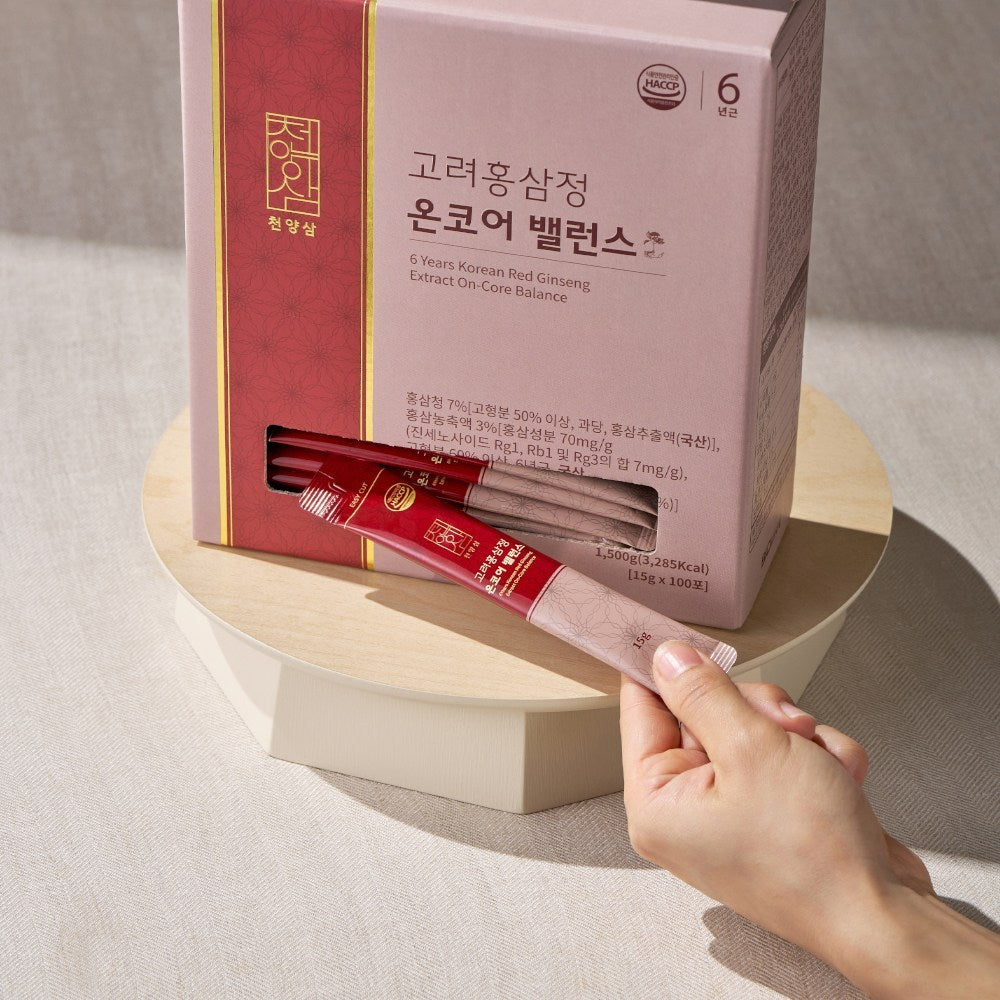 Cheon-yang-sam 6-Year Korean Red Ginseng Stick, 15g, 100 Count