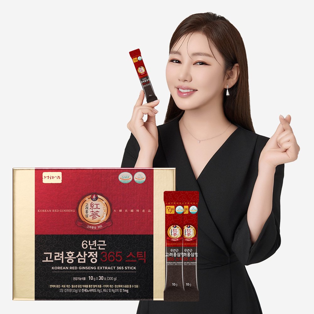 Jungwonsam 6-Year Korean Red Ginseng Extract 365, 30 Sticks