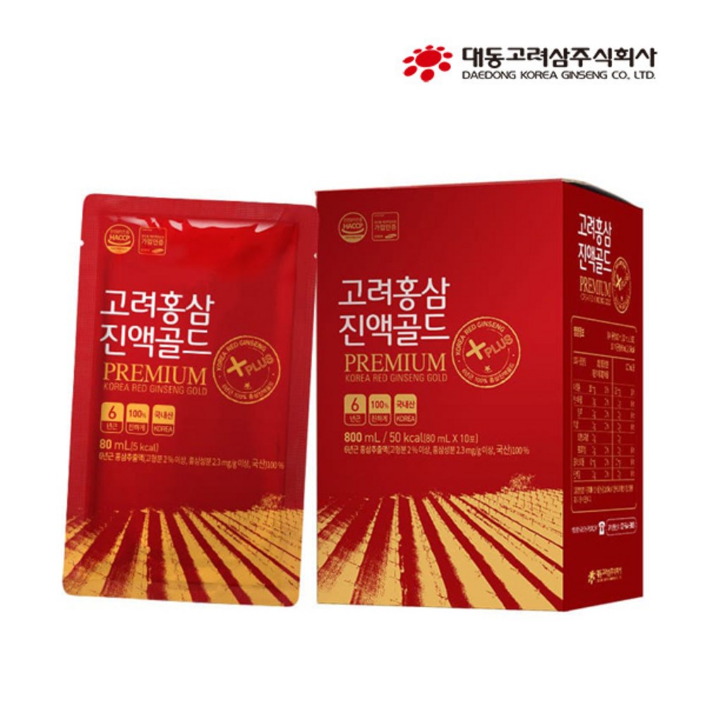 Daedong Koryo Ginseng Red Ginseng Extract Gold, 80ml x 30 Pouches