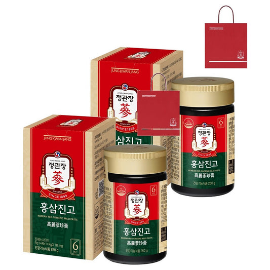 Cheong Kwan Jang Hong Sam Jin Go Red Ginseng Extract, 250g, 2 Jars
