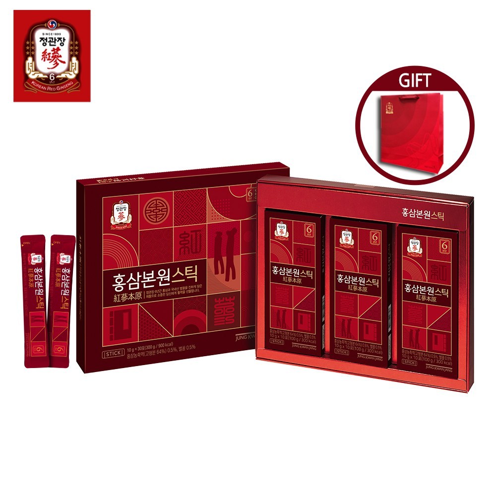CheongKwanJang Red Ginseng Stick Gift Set, 6-Year Root, 10g, 60 Sticks