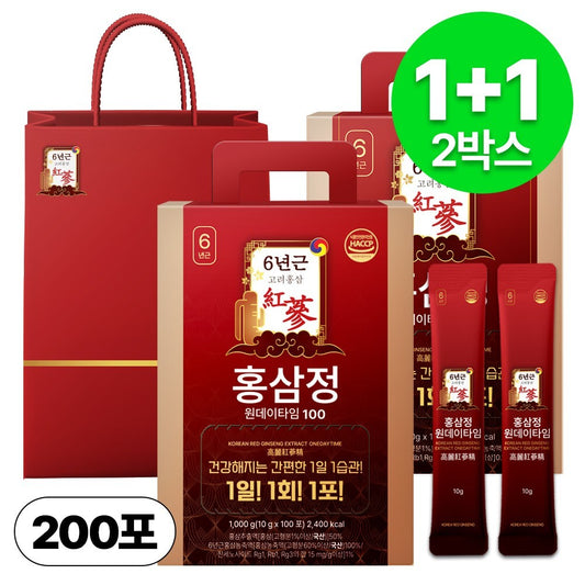 Ginseng Power Korea Red Ginseng Extract 6-Year Root, 1L, 2 Bottles