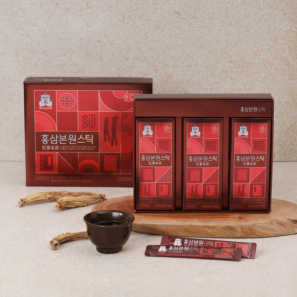 CheongKwanJang Red Ginseng Stick Gift Set, 6-Year Root, 10g, 60 Sticks
