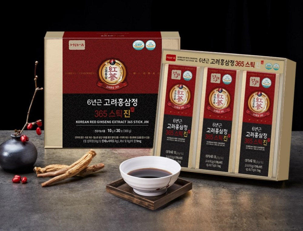 Jeongwonsam 6-Year Korean Red Ginseng Extract 365 Sticks, 300g