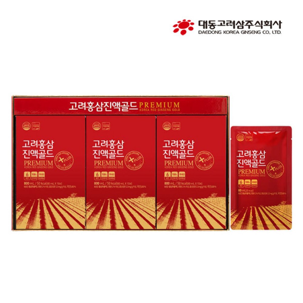 Daedong Koryo Ginseng Red Ginseng Extract Gold, 80ml x 30 Pouches