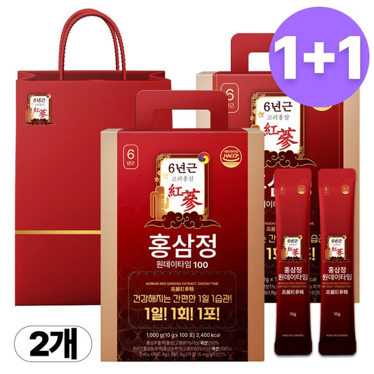 Ginseng Power Korea Red Ginseng Extract 6-Year Root, 1L, 2 Bottles