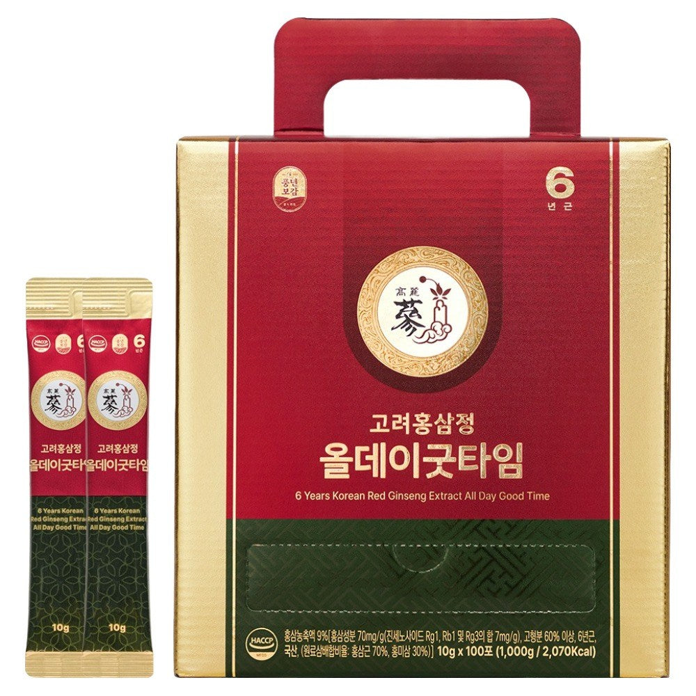 Pungnyeon Bogam 6-Year Korean Red Ginseng Sticks, 100 Count, 1kg