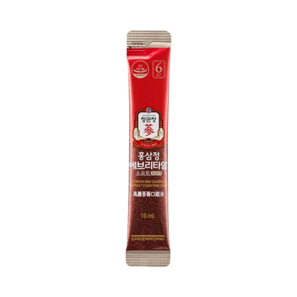 Jeong Kwan Jang Everytime Soft Korean Red Ginseng, 10ml, 20 Sticks