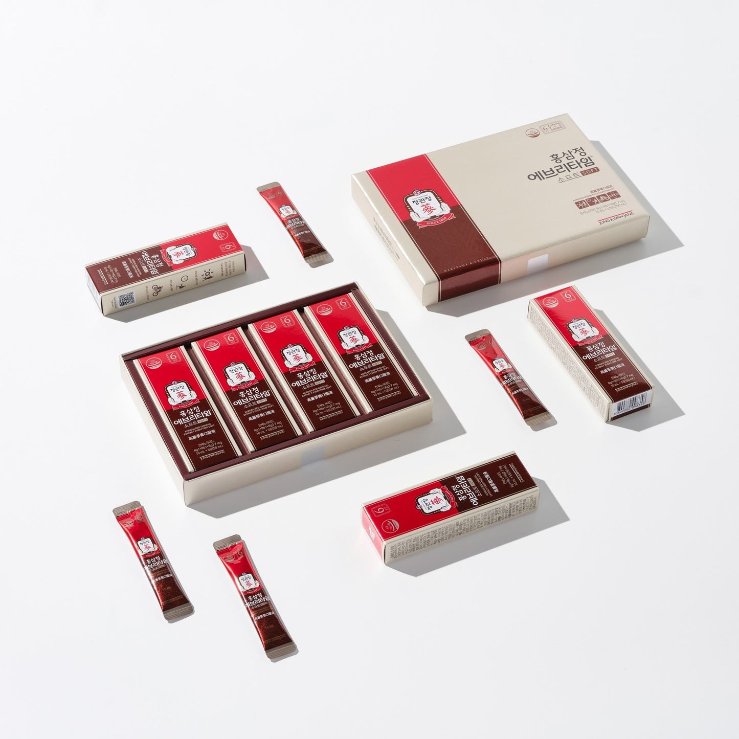 Jeong Kwan Jang Everytime Soft Korean Red Ginseng, 10ml, 20 Sticks