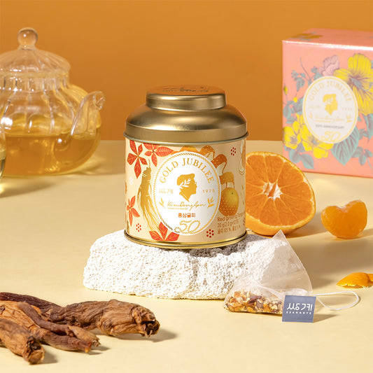 Ssanggye Gold Jubilee Red Ginseng Citrus Peel Tea, 10 Tea Bags