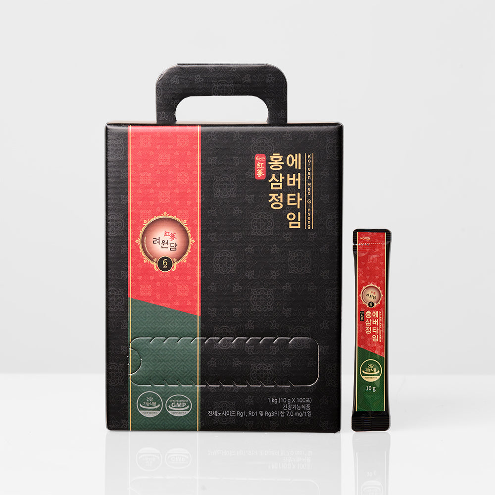Ryeowondam 6-Year Red Ginseng Extract Evertime Stick, 100 Pouches