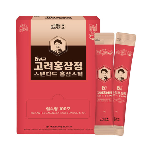 Gocheolnam 6-Year Korean Red Ginseng Extract Sticks 100 Count
