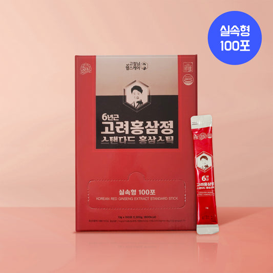 Gocheolnam 6-Year Korean Red Ginseng Extract Sticks 100 Count