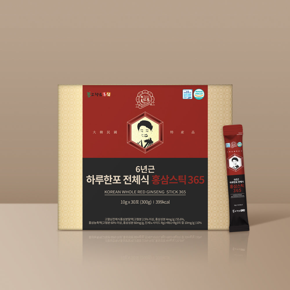Gocheolnam 6-Year Korean Red Ginseng Stick 365, 30 Sticks