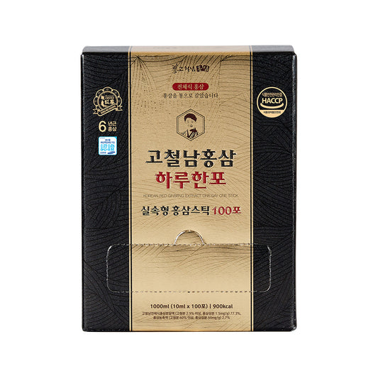Gocheolnam Whole Root Red Ginseng Stick, 100 Pouches