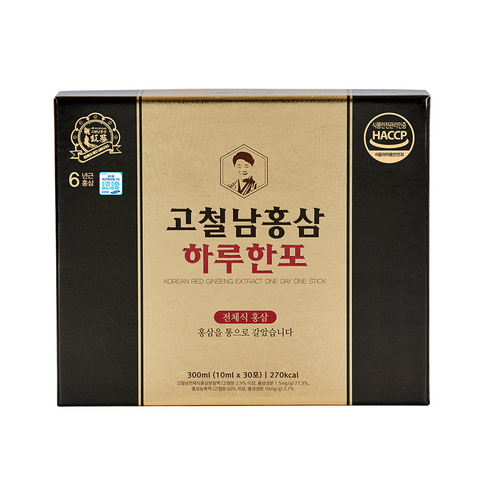 Gocheolnam Whole Root Red Ginseng Stick, 30 Pouches