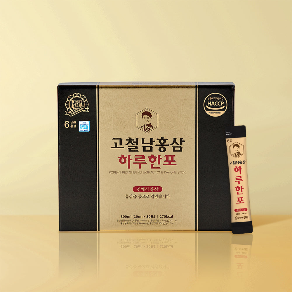 Gocheolnam Whole Root Red Ginseng Stick, 30 Pouches