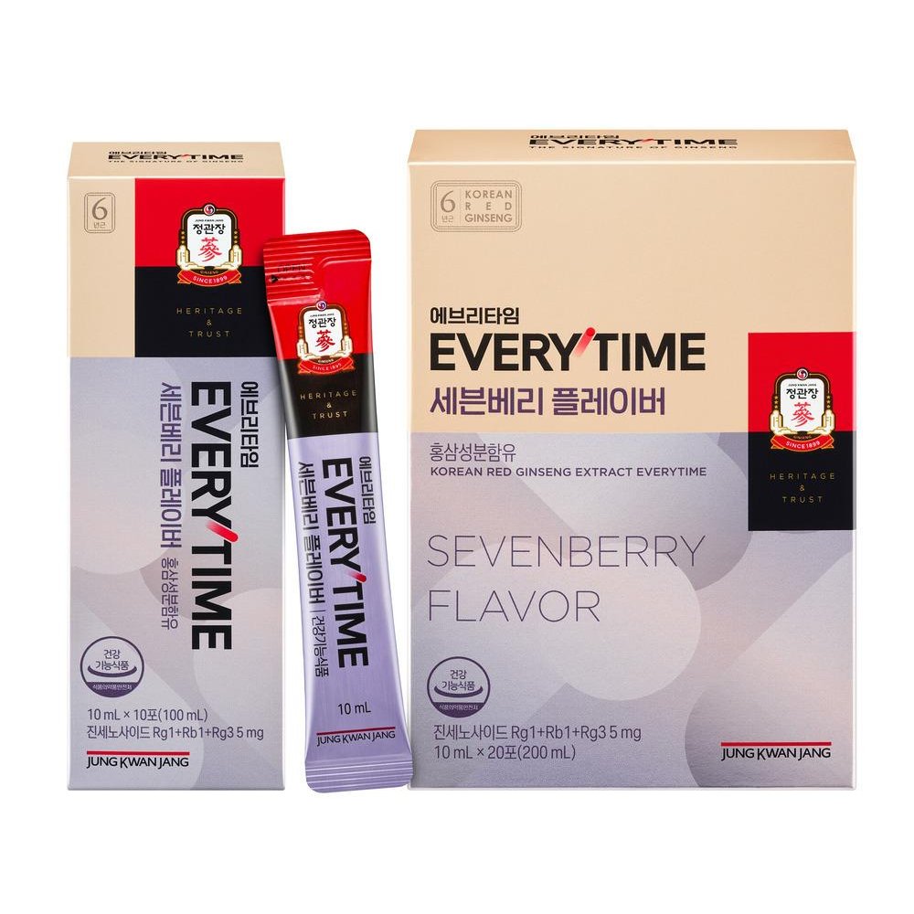 KGC Korean Red Ginseng Extract Everytime Sevenberry 10ml x 20 Sticks