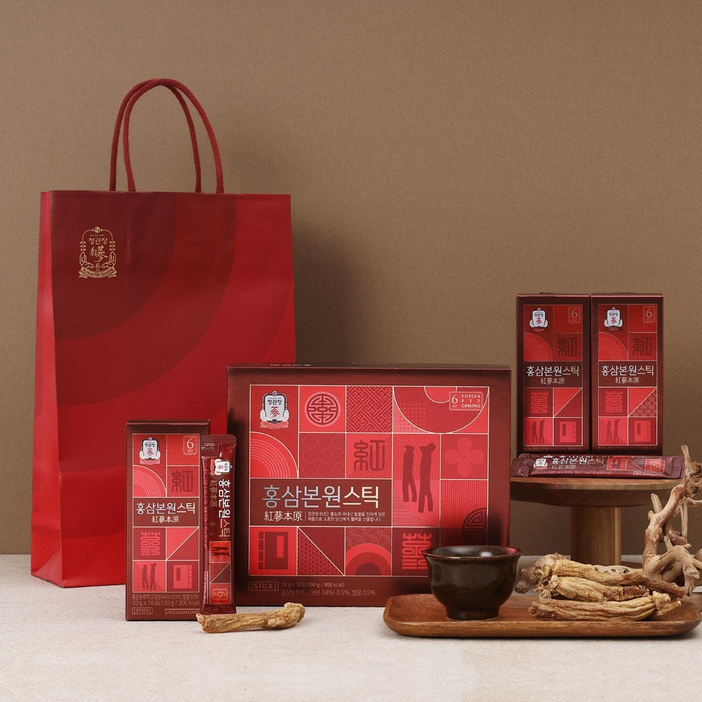 CheongKwanJang Red Ginseng Stick Gift Set, 6-Year Root, 10g, 60 Sticks