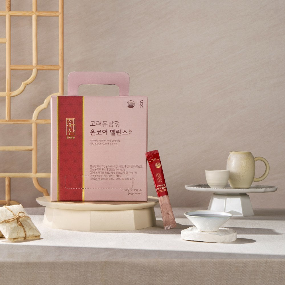 Cheon-yang-sam 6-Year Korean Red Ginseng Stick, 15g, 100 Count
