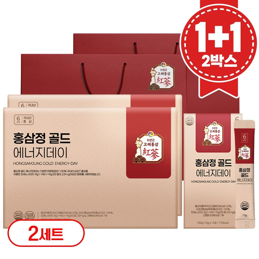 Energy Day Red Ginseng Stick Gold, 6-Year Root, 2 Sticks 300ml
